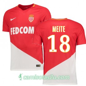 Camisolas de Futebol Mônaco MEITE Equipamento Principal 2017/18 Manga Curta
