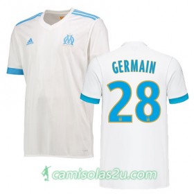 Camisolas de Futebol Olympique de Marseille GERMAIN Equipamento Principal 2017/18 Manga Curta