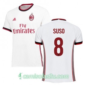 Camisolas de Futebol AC Milan SUSO Equipamento Alternativa 2017/18 Manga Curta