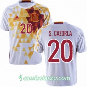 Camisolas de Futebol Espanha SANTI CAZORLA Equipamento Alternativa Euro 2016