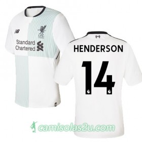 Camisolas de Futebol Liverpool HENDERSON Equipamento Alternativa 2017/18 Manga Curta