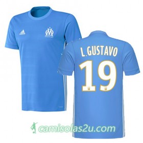 Camisolas de Futebol Olympique de Marseille LUIZ GUSTAVO Equipamento Alternativa 2017/18 Manga Curta