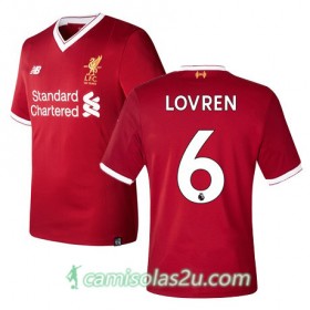 Camisolas de Futebol Liverpool LOVREN Equipamento Principal 2017/18 Manga Curta