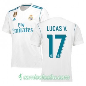 Camisolas de Futebol Real Madrid LUCAS V Equipamento Principal 2017/18 Manga Curta