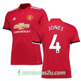 Camisolas de Futebol Manchester United JONES Equipamento Principal 2017/18 Manga Curta