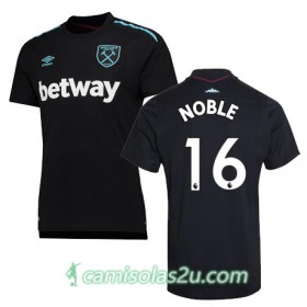 Camisolas de Futebol West Ham NOBLE Equipamento Alternativa 2017/18 Manga Curta