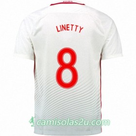 Camisolas de Futebol Polônia KAROL LINETTY Equipamento Principal Euro 2016