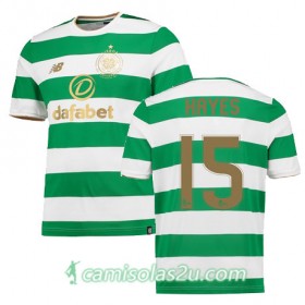 Camisolas de Futebol Celtic JONNY HAYES Equipamento Principal 2017/18 Manga Curta