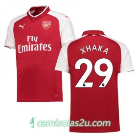 Camisolas de Futebol Arsenal XHAKA Equipamento Principal 2017/18 Manga Curta