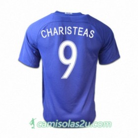 Camisolas de Futebol Grécia ANGELOS CHARISTEAS Equipamento Alternativa 2016/17 Manga Curta