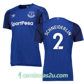 Camisolas de Futebol Everton SCHNEIDERLIN Equipamento Principal 2017/18 Manga Curta