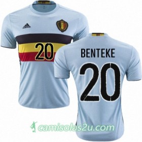 Camisolas de Futebol Bélgica CHRISTIAN BENTEKE Equipamento Alternativa Euro 2016