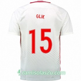 Camisolas de Futebol Polônia KAMIL GLIK Equipamento Principal Euro 2016