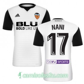 Camisolas de Futebol Valencia NANI Equipamento Principal 2017/18 Manga Curta