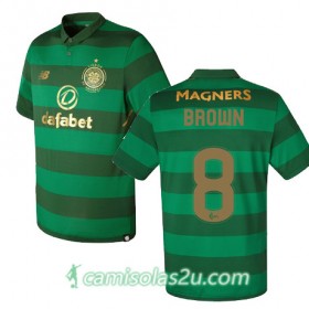 Camisolas de Futebol Celtic SCOTT BROWN Equipamento Alternativa 2017/18 Manga Curta