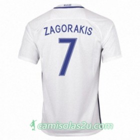 Camisolas de Futebol Grécia THEODOROS ZAGORAKIS Equipamento Principal 2016/17 Manga Curta
