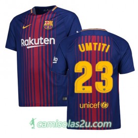 Camisolas de Futebol Barcelona Samuel Umtiti Equipamento Principal 2017/18 Manga Curta