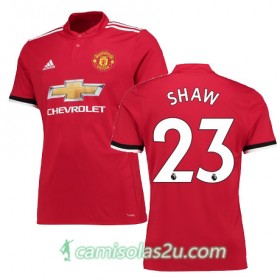 Camisolas de Futebol Manchester United SHAW Equipamento Principal 2017/18 Manga Curta