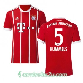 Camisolas de Futebol Bayern München HUMMELS Equipamento Principal 2017/18 Manga Curta