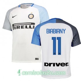 Camisolas de Futebol Inter de Milão BIABIANY Equipamento Alternativa 2017/18 Manga Curta