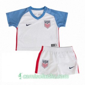 Camisolas de Futebol Estados Unidos Criança Equipamento Principal 2016/17 Manga Curta
