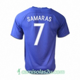 Camisolas de Futebol Grécia GIORGOS SAMARAS Equipamento Alternativa 2016/17 Manga Curta