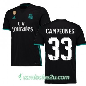 Camisolas de Futebol Real Madrid Campeones 33 Equipamento Alternativa 2017/18 Manga Curta