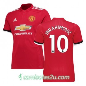 Camisolas de Futebol Manchester United IBRAHIMOVIC 10 Equipamento Principal 2017/18 Manga Curta