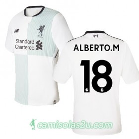 Camisolas de Futebol Liverpool ALBERTO M Equipamento Alternativa 2017/18 Manga Curta