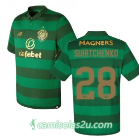 Camisolas de Futebol Celtic ERIK SVIATCHENKO Equipamento Alternativa 2017/18 Manga Curta