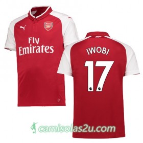 Camisolas de Futebol Arsenal IWOBI Equipamento Principal 2017/18 Manga Curta