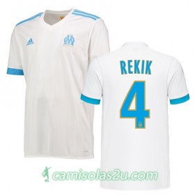 Camisolas de Futebol Olympique de Marseille KARIM REKIK Equipamento Principal 2017/18 Manga Curta