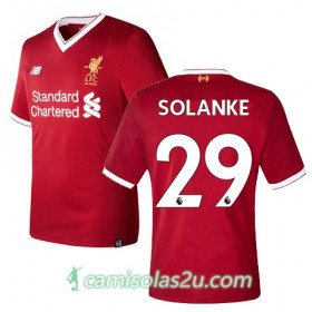 Camisolas de Futebol Liverpool SOLANKE Equipamento Principal 2017/18 Manga Curta