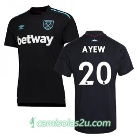 Camisolas de Futebol West Ham A AYEW Equipamento Alternativa 2017/18 Manga Curta