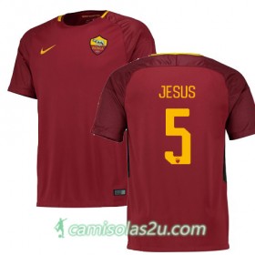 Camisolas de Futebol AS Roma JESUS Equipamento Principal 2017/18 Manga Curta