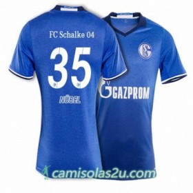 Camisolas de Futebol Schalke NUBEL Equipamento Principal 2017/18 Manga Curta