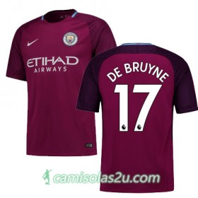 Camisolas de Futebol Manchester City DE BRUYNE Equipamento Alternativa 2017/18 Manga Curta
