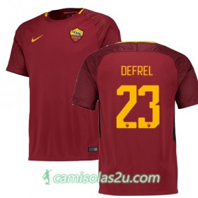 Camisolas de Futebol AS Roma DEFREL Equipamento Principal 2017/18 Manga Curta