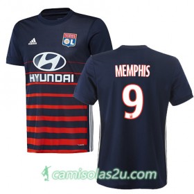 Camisolas de Futebol Olympique Lyonnais MEMPHIS DEPAY Equipamento Alternativa 2017/18 Manga Curta