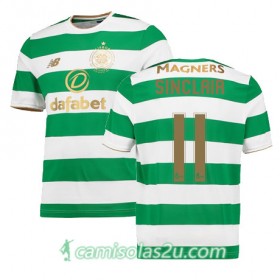 Camisolas de Futebol Celtic SCOTT SINCLAIR Equipamento Principal 2017/18 Manga Curta
