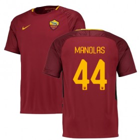 Camisolas de Futebol AS Roma MANOLAS Equipamento Principal 2017/18 Manga Curta