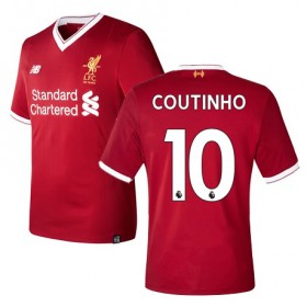 Camisolas de Futebol Liverpool COUTINHO Equipamento Principal 2017/18 Manga Curta