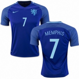 Camisolas de Futebol Holanda MEMPHIS DEPAY Equipamento Alternativa 2016/17 Manga Curta