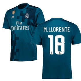 Camisolas de Futebol Real Madrid MARCOS LLORENTE Equipamento 3ª 2017/18 Manga Curta