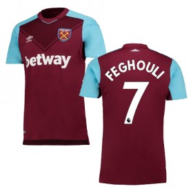 Camisolas de Futebol West Ham FEGHOULI Equipamento Principal 2017/18 Manga Curta