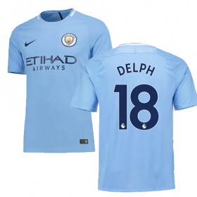 Camisolas de Futebol Manchester City DELPH Equipamento Principal 2017/18 Manga Curta
