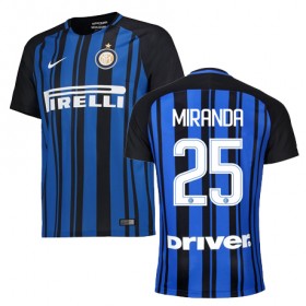 Camisolas de Futebol Inter de Milão MIRANDA Equipamento Principal 2017/18 Manga Curta