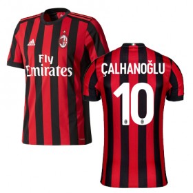 Camisolas de Futebol AC Milan CALHANOGLU Equipamento Principal 2017/18 Manga Curta