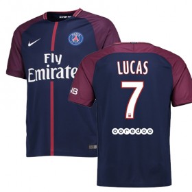 Camisolas de Futebol Paris Saint-Germain LUCAS MOURA Equipamento Principal 2017/18 Manga Curta