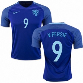 Camisolas de Futebol Holanda ROBIN VAN PERSIE Equipamento Alternativa 2016/17 Manga Curta